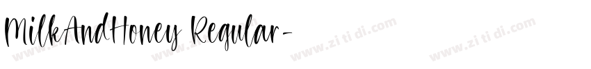 MilkAndHoney Regular字体转换